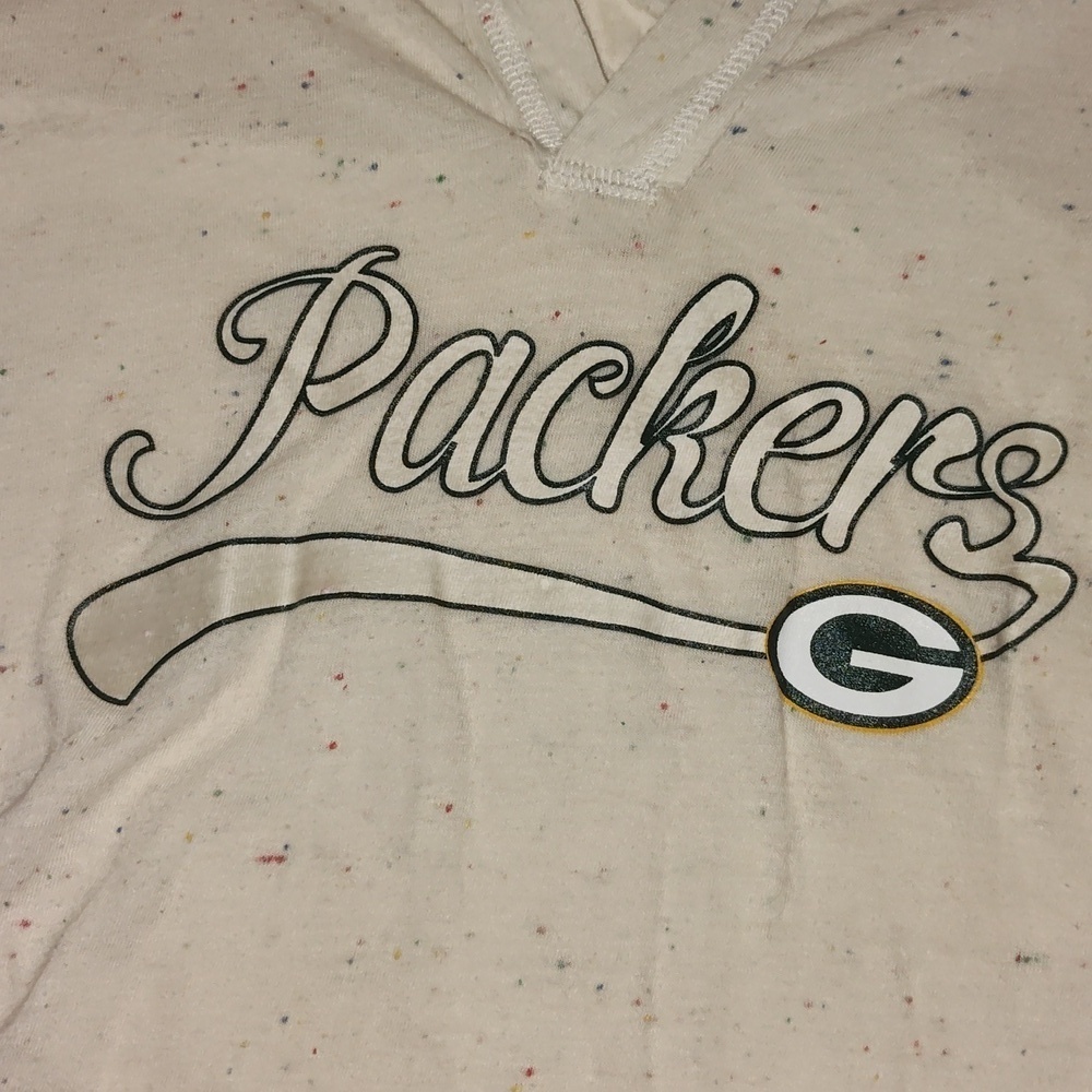 Women's Packers Cream Multicolor Hoodie Long Sleeve Shirt Size Small - Picture 7 of 7